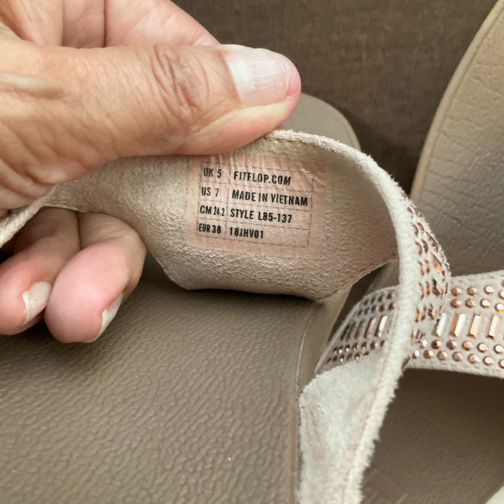 Fitflop Light Tan Sandals with Studded Strap - Picture 5 of 7